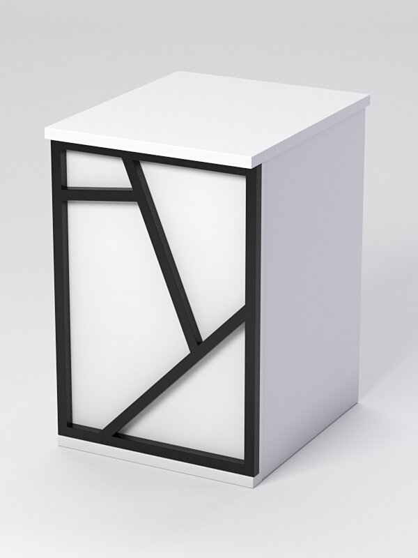 Ресепшен - стол "РОК" №2 (декор №3) Белый 50 x 60 x 75 см