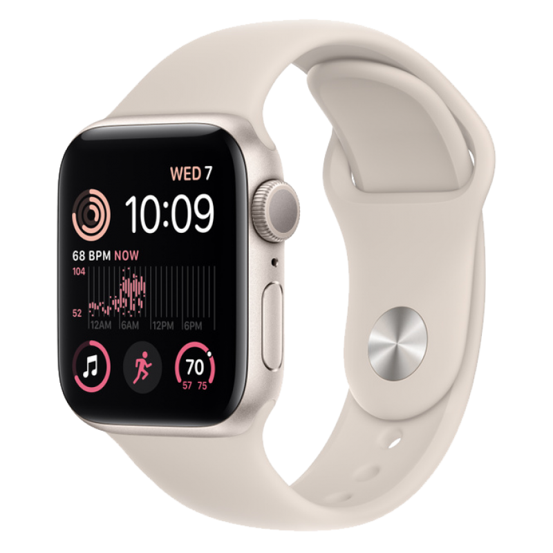 Умные часы Apple Watch Series SE Gen 2 40 мм Aluminium Case, starlight Sport Band S/M