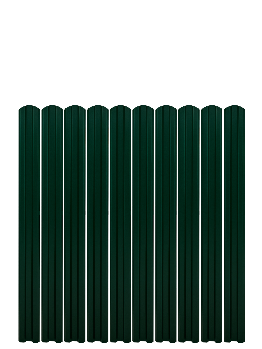 Евроштакетник Волна 1,5 м, ширина 95 мм, толщина 0,45 Зеленый мох - фотография № 4