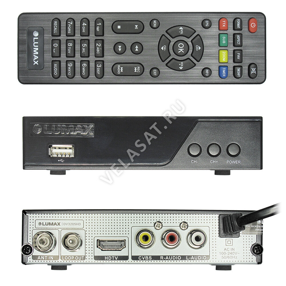 Lumax Ресивер LUMAX DV-3205 HD (DVB-T2, DVB-C, Wi-Fi)
