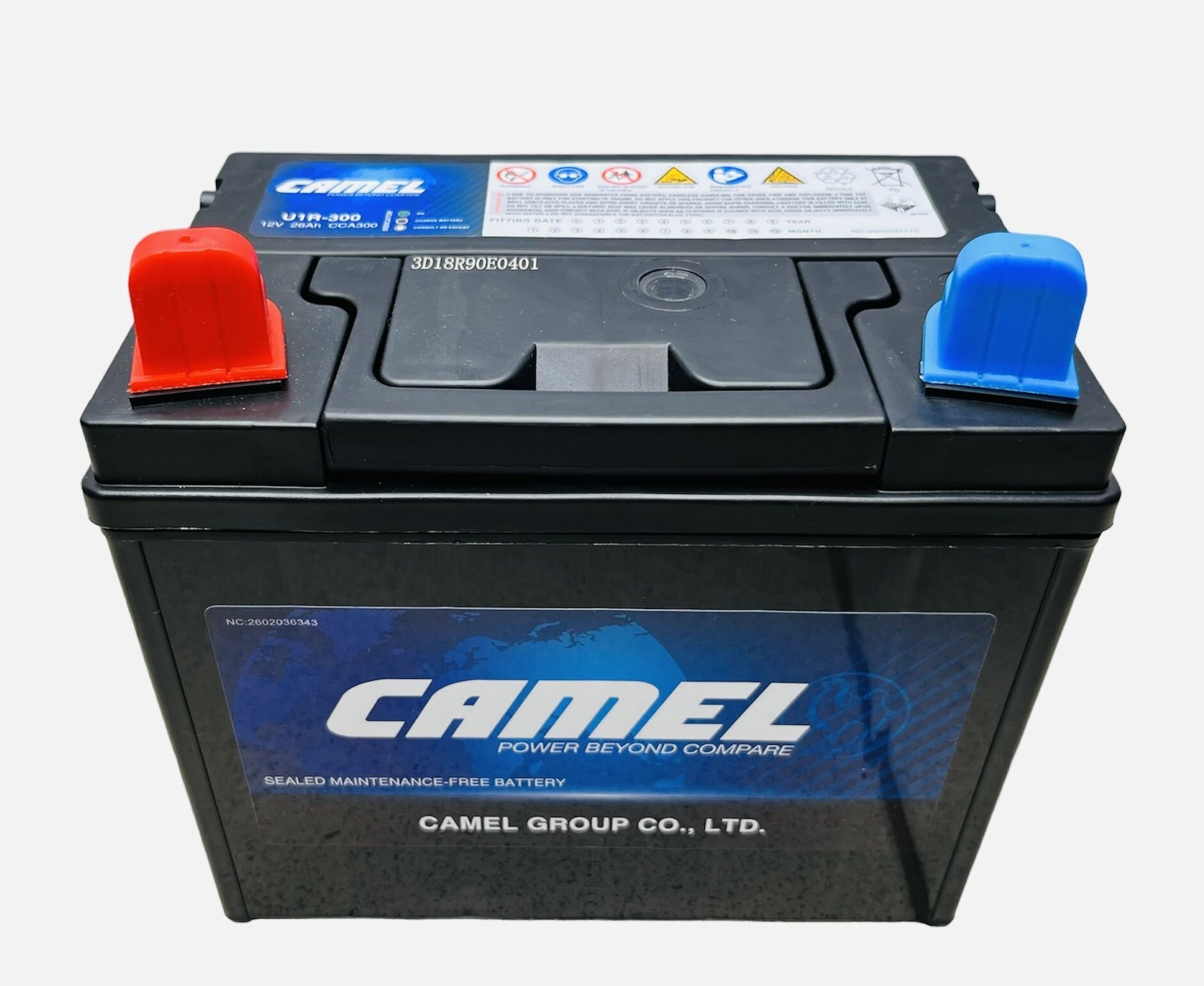 Аккумулятор для газонокосилок и минитракторов CAMEL U1R-300 26 Ач 300 A п. п. 197х130х185