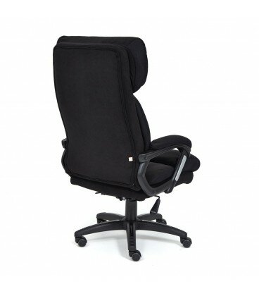 Кресло офисное DUKE флок / ткань, черный - фотография № 4