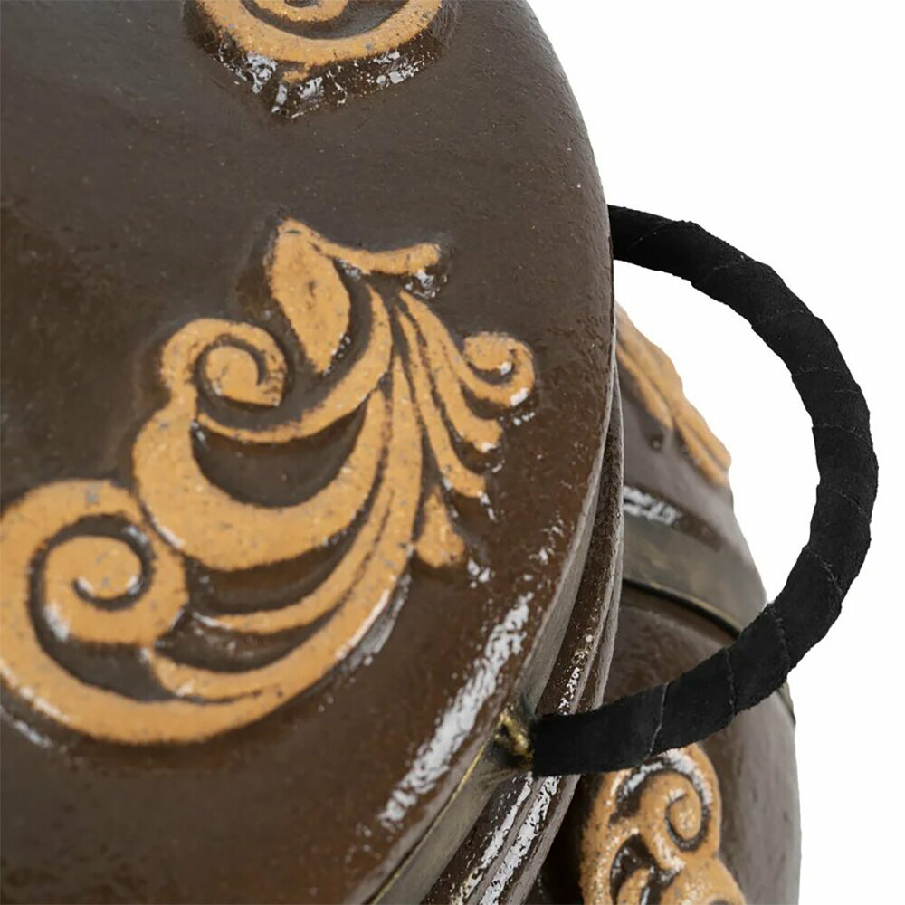 Тандыр "ЭКОтандыр-Персидский" с откидной крышкой и столиком, чёрный - фотография № 10