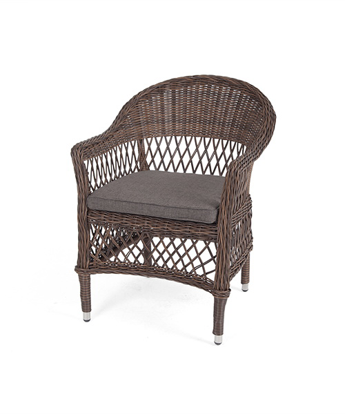 "Сицилия" плетеный стул из искусственного ротанга, коричневый - фотография № 3