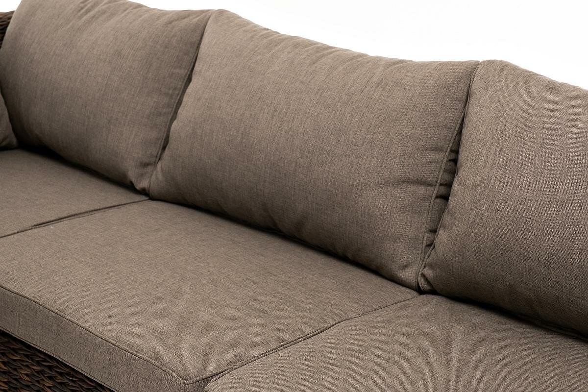 Диван 4SIS "Лунго" трансформирующийся диван из искусственного ротанга (гиацинт), цвет коричневый арт. YH-C1033W-SET TWbrown - фотография № 3