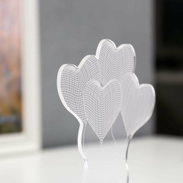 Светильник "Четыре сердца" от сети 9,5x12,5x18,5 см (комплект из 2 шт) - фотография № 6