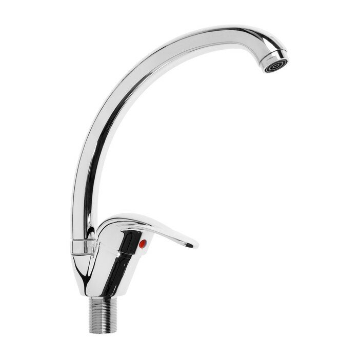 Смеситель для кухни "амур" BY 2010-01 S хр. TYE-210, однорычажный, длина излива 200 мм, хром