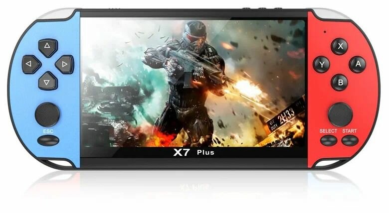 Портативная мультимедийная игровая консоль X7 PLUS, 5.1", 8Gb