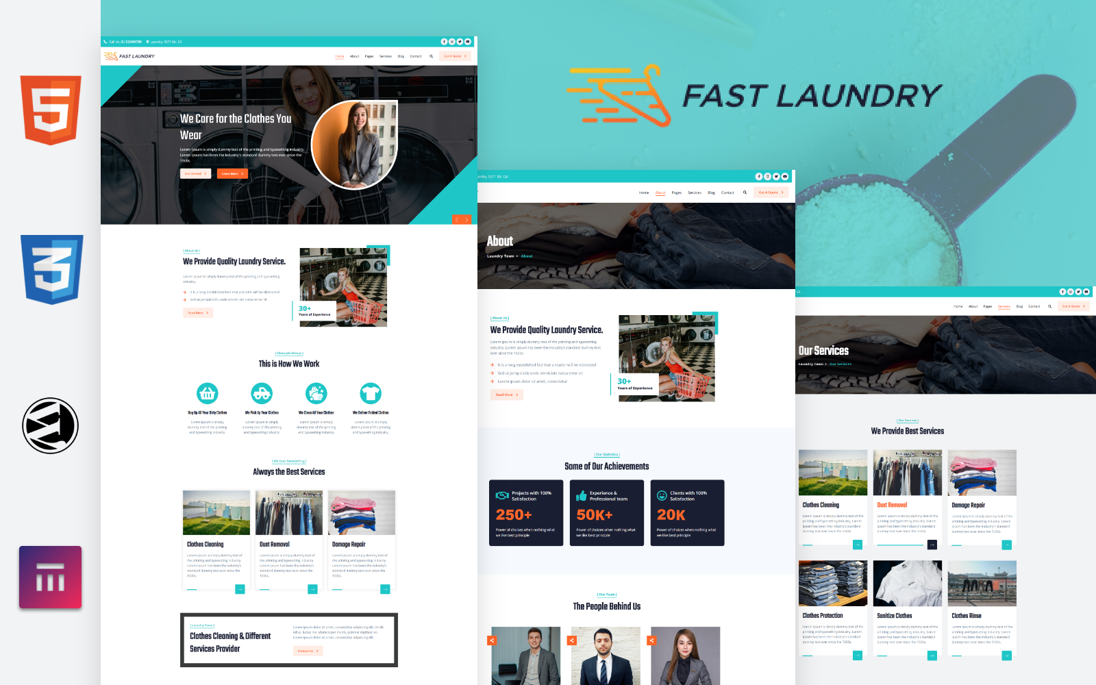 Шаблон Wordpress Fast Laundry - Cleaning Services Theme WordPress