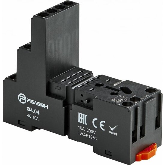 фото Розетка для реле Релеон RP4.34 и модуля PM8, 10А, S404