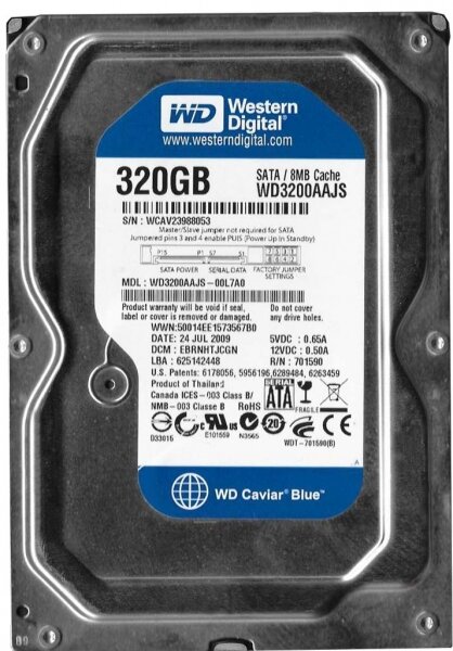 Жесткий диск Western Digital WD Blue 320 ГБ WD3200AAJS