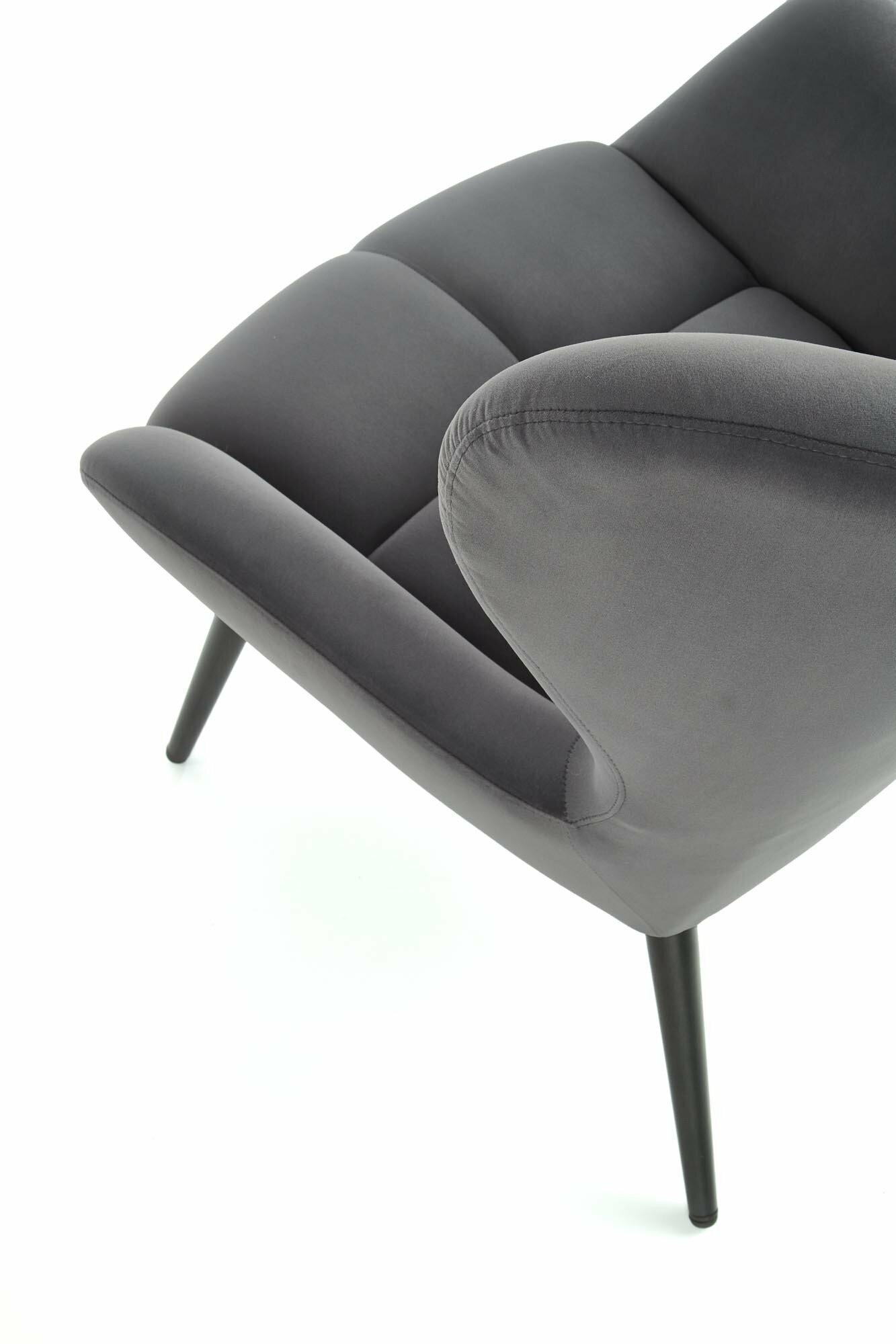 Кресло Halmar TYRION (серый/черный) - фотография № 7