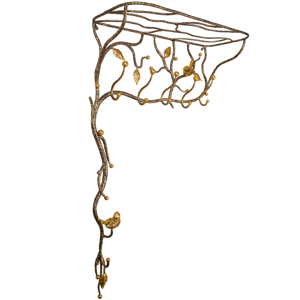 Вешалка настенная BOGACHO Терра кованая бронзового цвета ручная работа - фотография № 16
