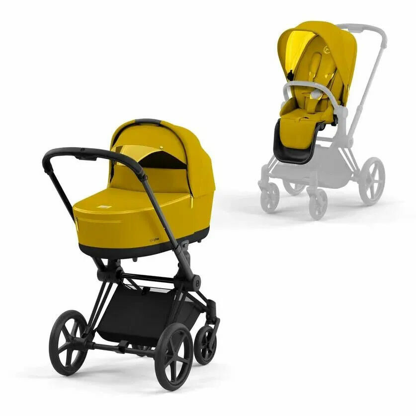 Cybex Priam IV | 2-в-1 (Mustard Yellow на шасси IV Matt black)