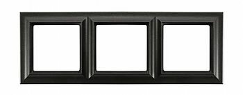 фото Рамка Jung Eco Profi Standart на 3 поста, универсальная, черный матовый