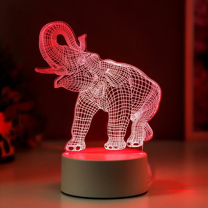RISALUX Светильник "Слон" LED RGB от сети - фотография № 3