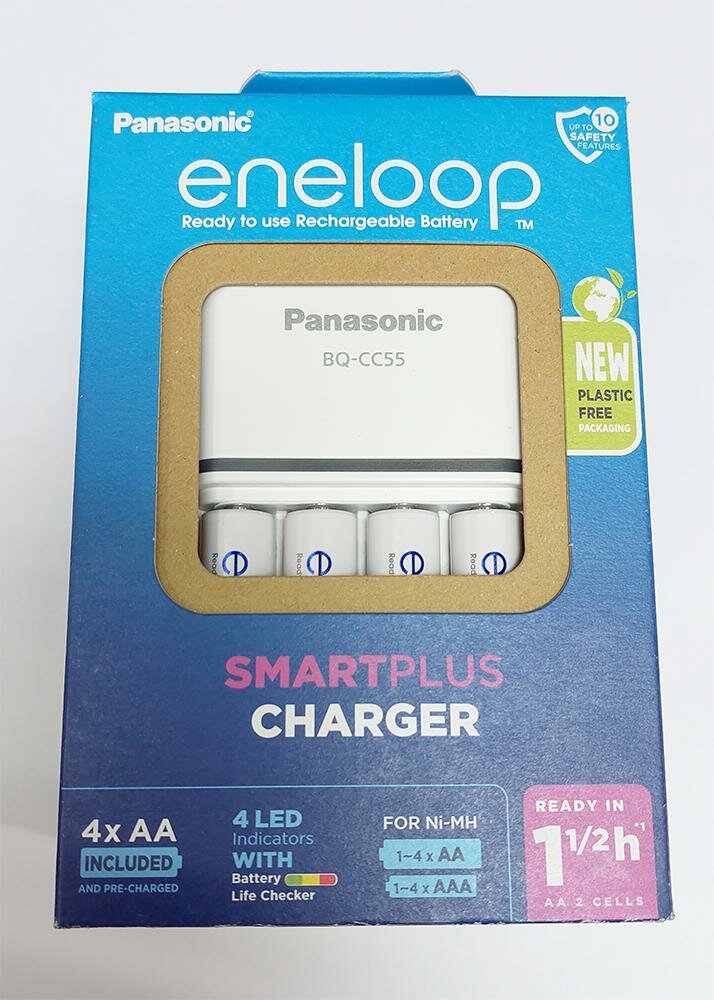 ЗУ для Ni-Mh/Ni-Cd аккумуляторов Panasonic SmartPlus Charger Eneloop + 4AAx2000mAh K-KJ55MCD40E 1шт.