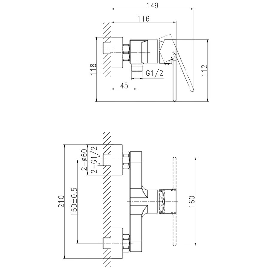 Смеситель для душа Cersanit Brasko Black черный (63109) - фотография № 2