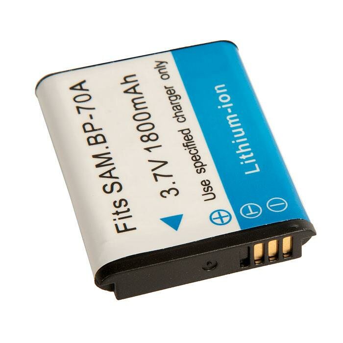 Аккумулятор для фотоаппарата Samsung Digimax AQ (BP-70A) 3,7V 1200mAh Li-ion