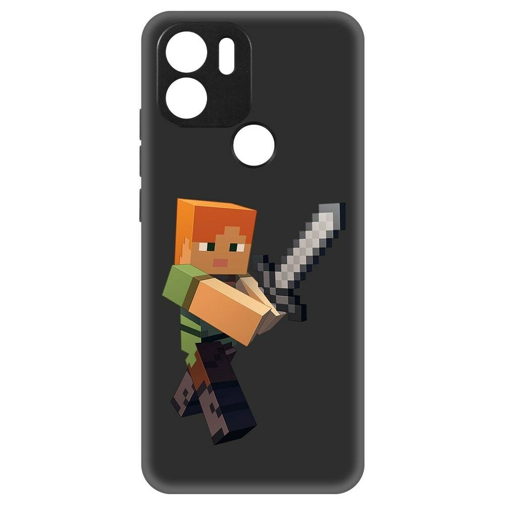 Чехол-накладка Krutoff Soft Case Minecraft-Алекс для Xiaomi Redmi A2+ черный
