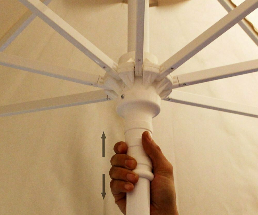 Зонт профессиональный ReeHouse Kiwi Clips Ø2250 мм Белый, Серый - фотография № 4