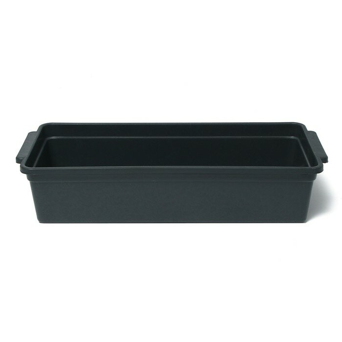 Ящик для рассады, 45 × 20 × 10 см, с ручками, 5 л, чёрный, «Урожай-6» - фотография № 2