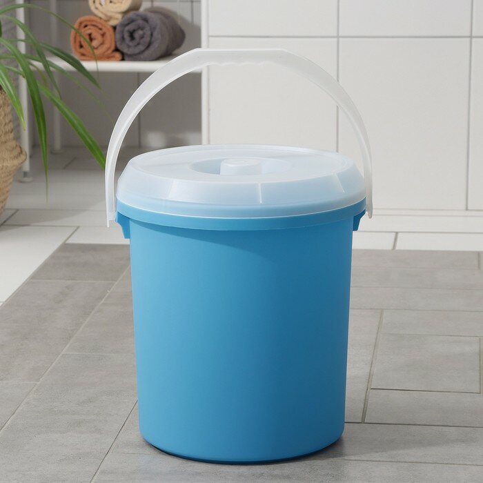 фото Ведро с крышкой Darel plastic, 20 л, цвет микс