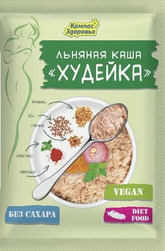 Каша льняная "Худейка" пакетик, Компас здоровья, (в коробке 10 шт по 30 гр) - фотография № 2