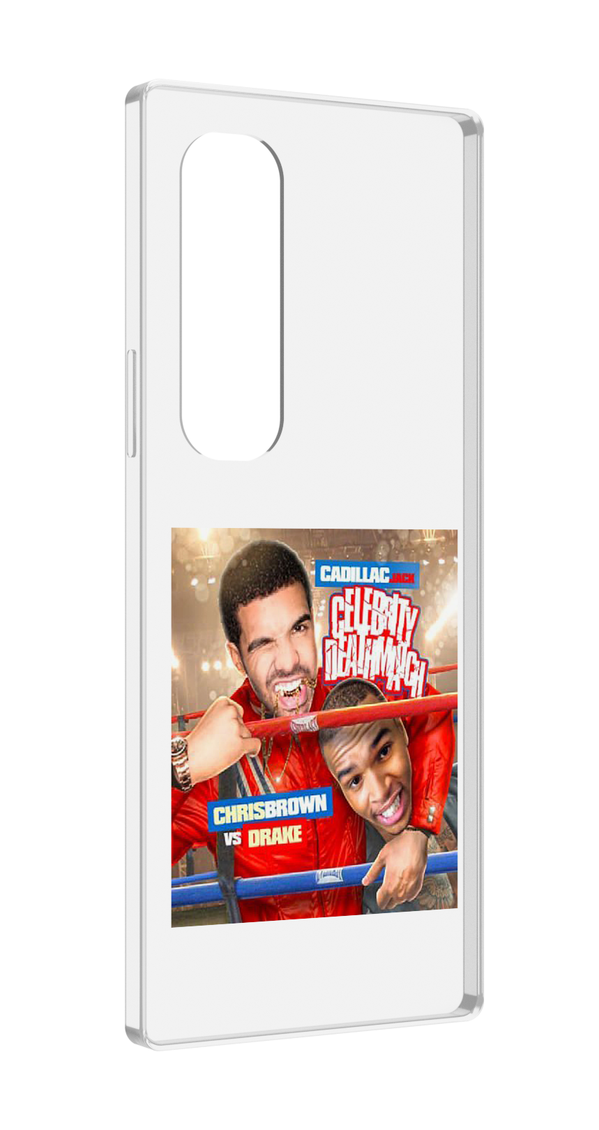 Чехол MyPads Drake & Chris Brown - Celebrity Deathmatch для Samsung Galaxy Z Fold 4 (SM-F936) задняя-панель-накладка-бампер