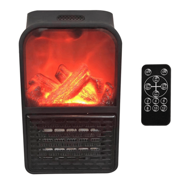Портативный мини камин с LCD дисплеем Flame Heater 1000W - фотография № 1