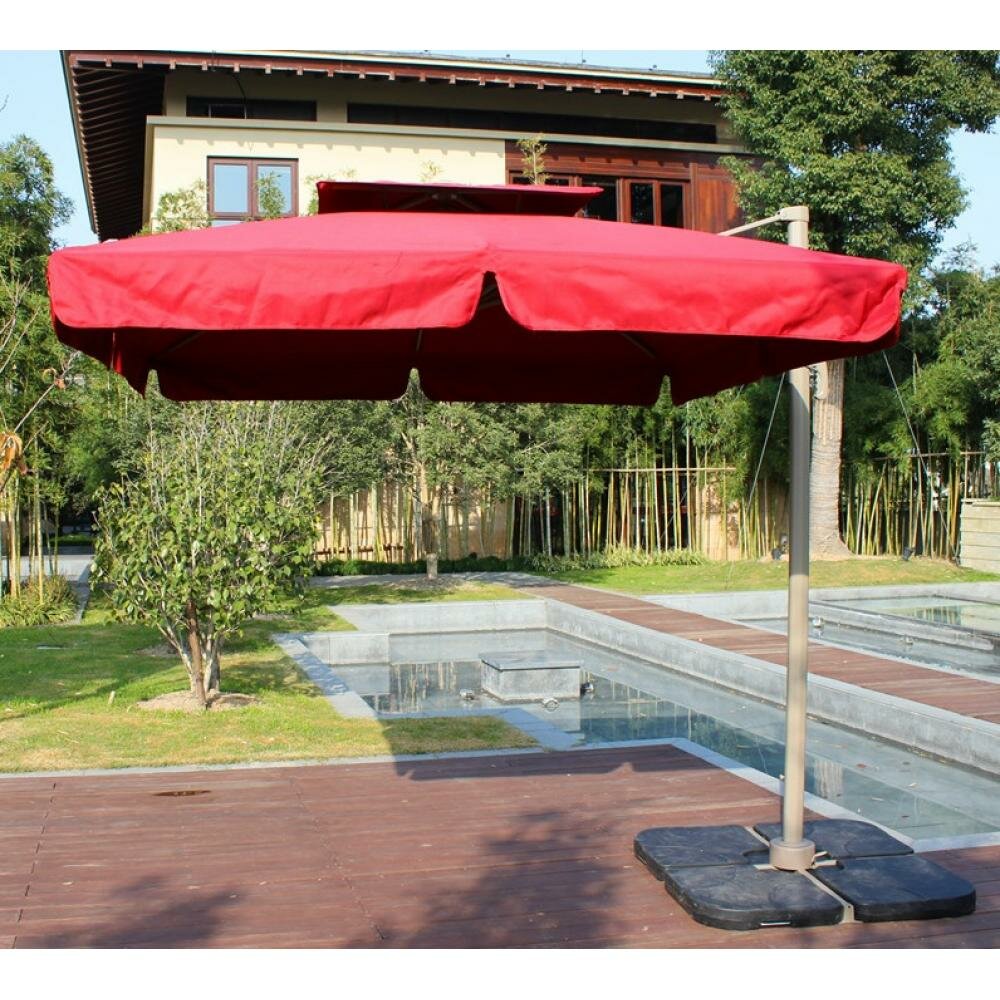 Зонт для кафе Афина AFM-300SQ Red - фотография № 1