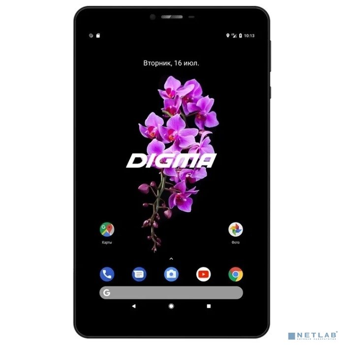 DIGMA Планшетный компьютер Digma CITI Octa 80 SC9863 8C/4Gb/64Gb 8" IPS 1920x1200/3G/4G/And9.0/черный/BT/GPS/5Mpix/2Mpi 1160439 Черный