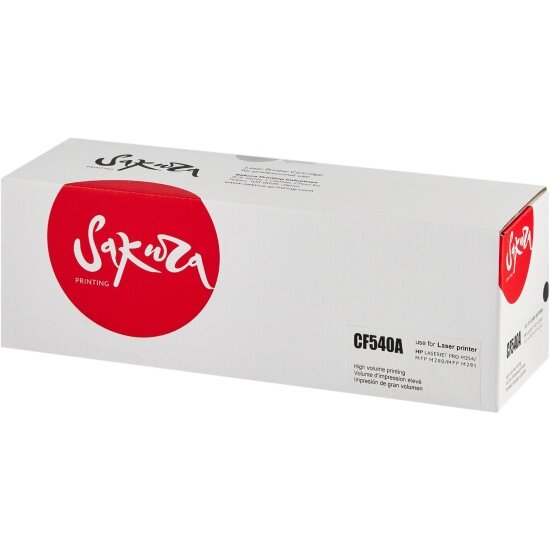 Картридж Sakura Printing Sakura CF540A (203A) для HP M254/MFP-M280/MFP-M281, черный, 1400 к.