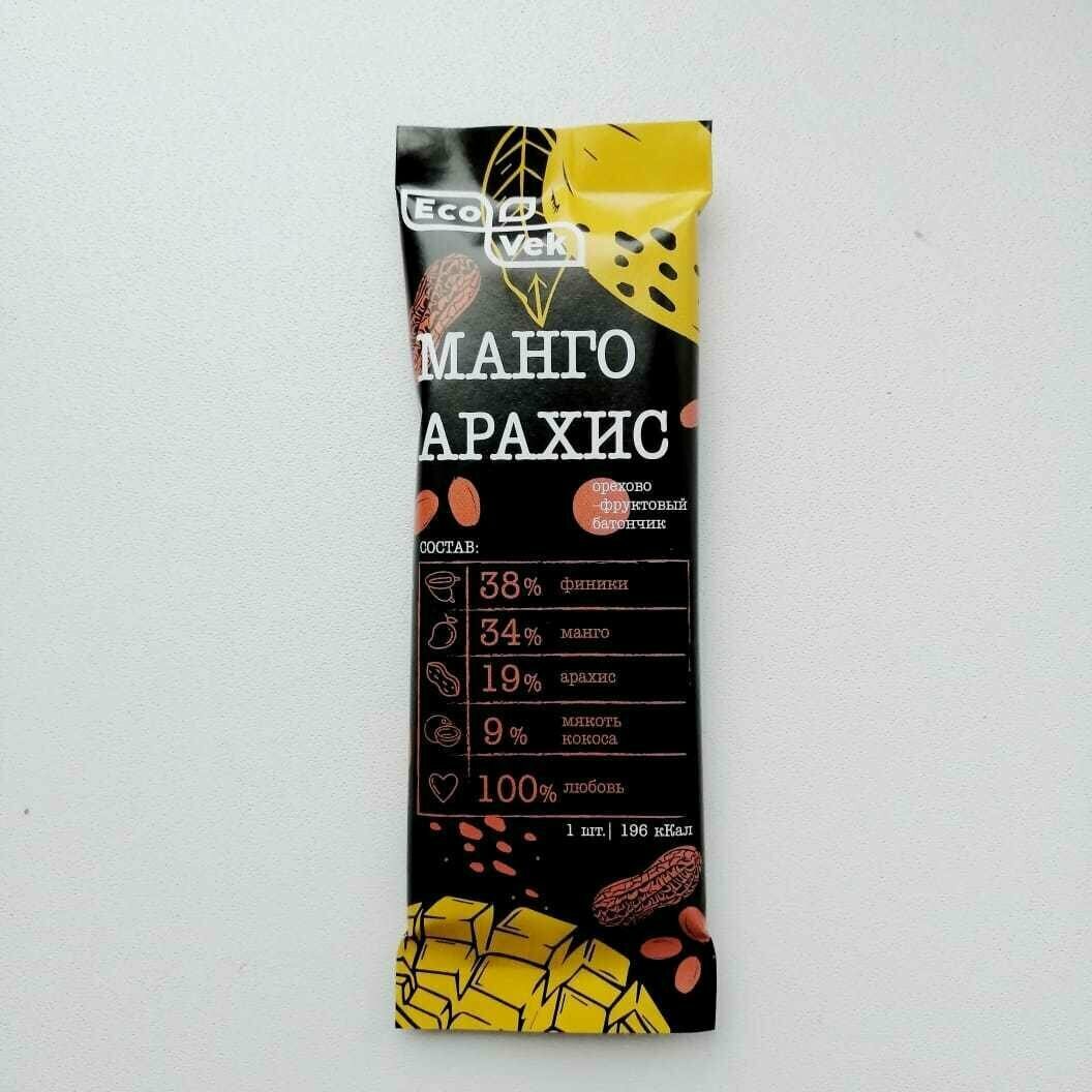 Батончик фруктово-ореховый "Манго-арахис" (EcoVek), 50 г - фотография № 2