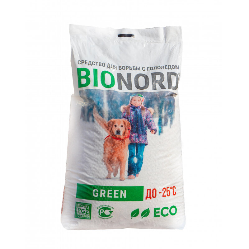 Реагент противогололедный Bionord Green до -25С 23кг - фотография № 2