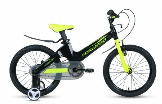 Велосипед детский FORWARD Cosmo 16 2.0 2022 IBK22FW16182, черный/зеленый