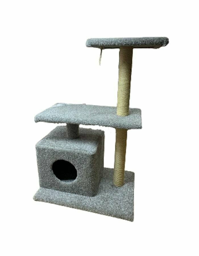 Игровой комплекс для кошек / когтеточка с лежанкой для кошек/ домик для кошки с когтеточкой К-12-06-01 - фотография № 1