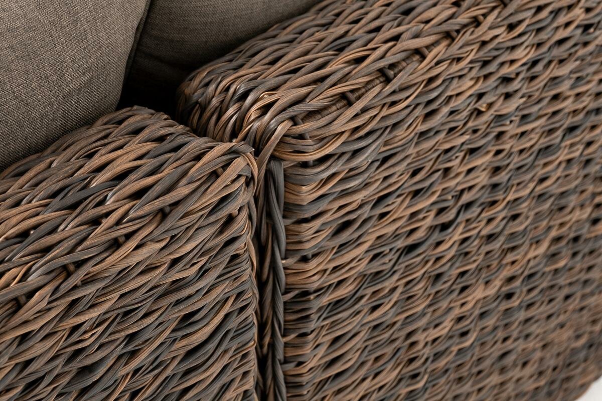 Диван 4SIS "Лунго" трансформирующийся диван из искусственного ротанга (гиацинт), цвет коричневый арт. YH-C1033W-SET TWbrown - фотография № 8
