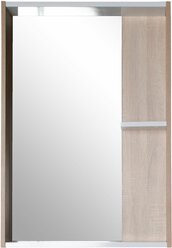 Зеркало для ванной АСБ-Мебель Адель 60 см с полкой "Дуб Сонома"