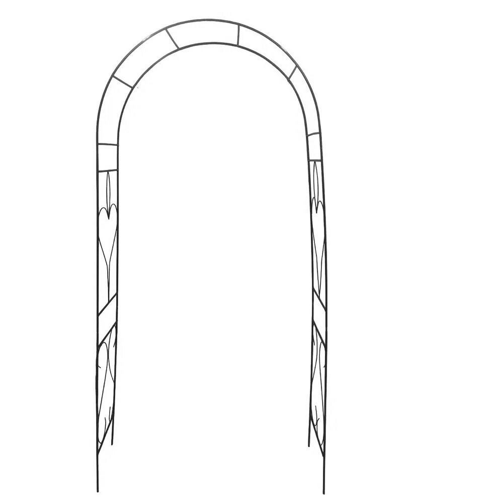 Арка садовая металлическая для растений (для сада) Лето-3 разборная бронзовый антик, 240х110х40см., труба d=10 - фотография № 1