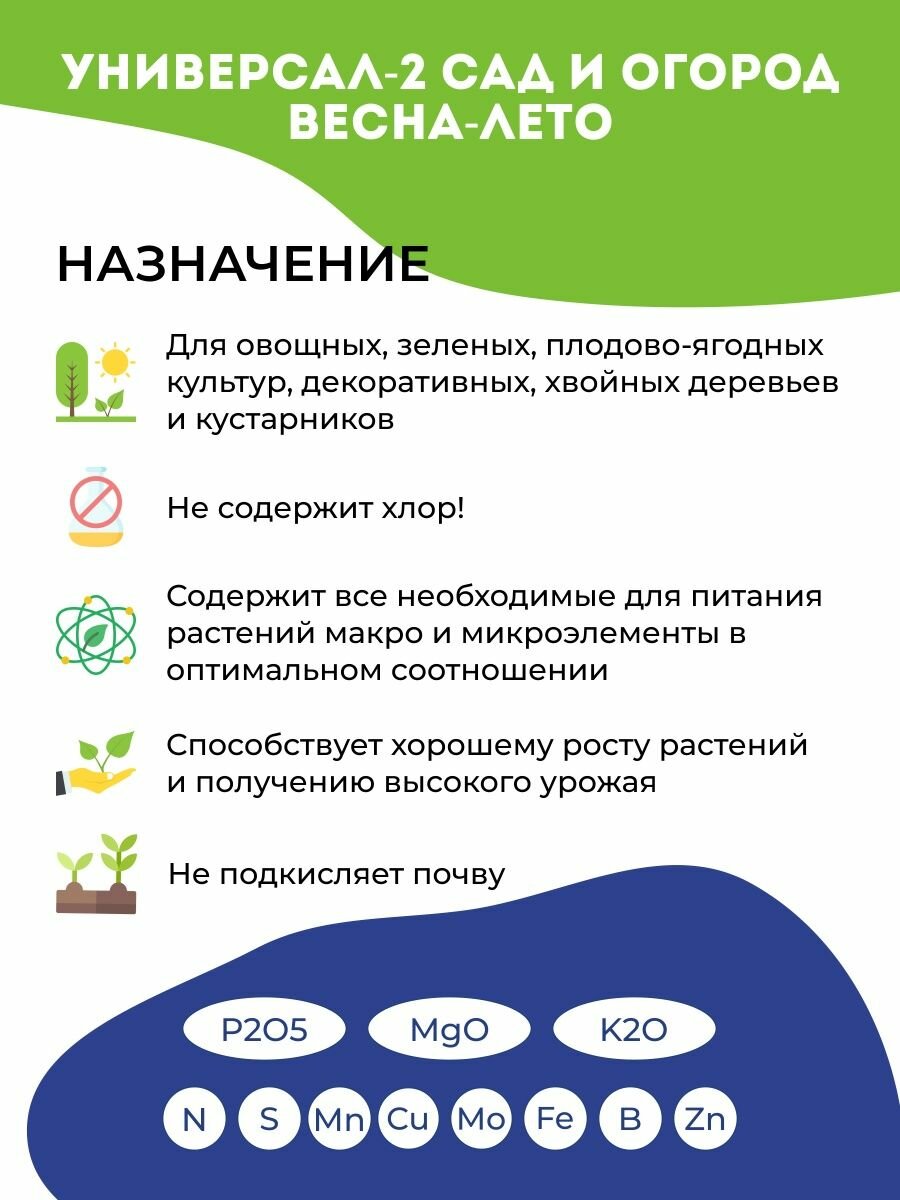 Фертика минерал. гранулы Универсал-2, 3шт х 2,5кг - фотография № 2