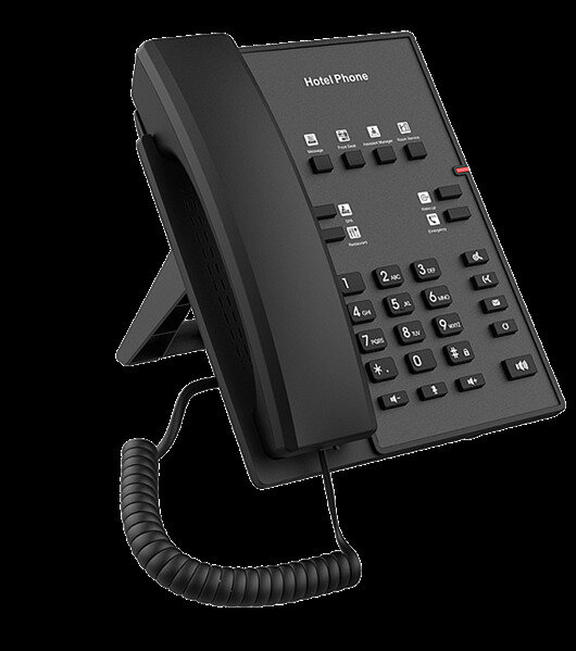 Fanvil H1 Cost-effective Hotel Phone, 1xEthernet 10/100 HD Voice, 8 DSS Keys, PoE, PSU