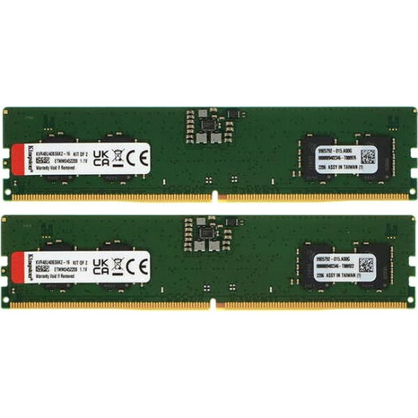 Kingston ValueRAM DDR5 DIMM 6000MHz PC5-48000 CL40 - 16Gb Kit (2x8Gb) KVR48U40BS6K2-16