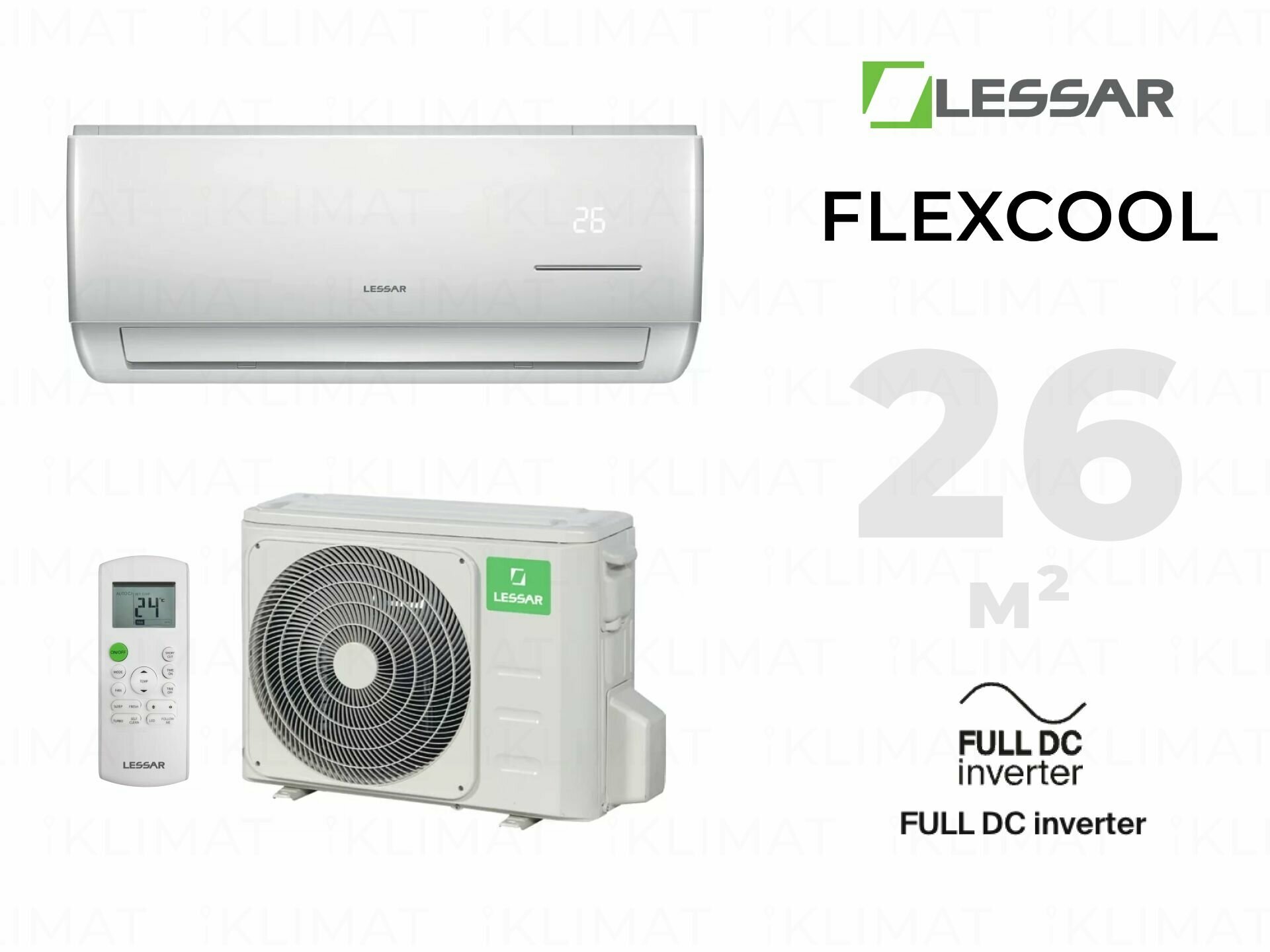 Настенный кондиционер Lessar FlexCool R32 LS-HE09KSE2/LU-HE09KSE2