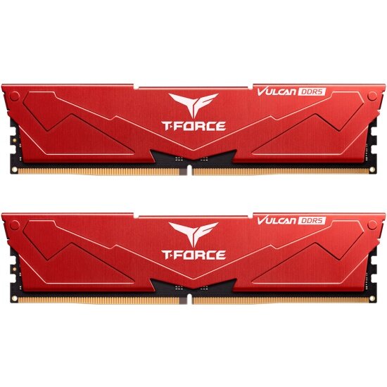 Оперативная память Team Group TEAMGROUP DDR5 T-Force Vulcan 32GB (2x16GB) 6000MHz PC-48000 CL30 (30-36-36-76) 1.35V Red (FLRD532G6000HC30DC01)