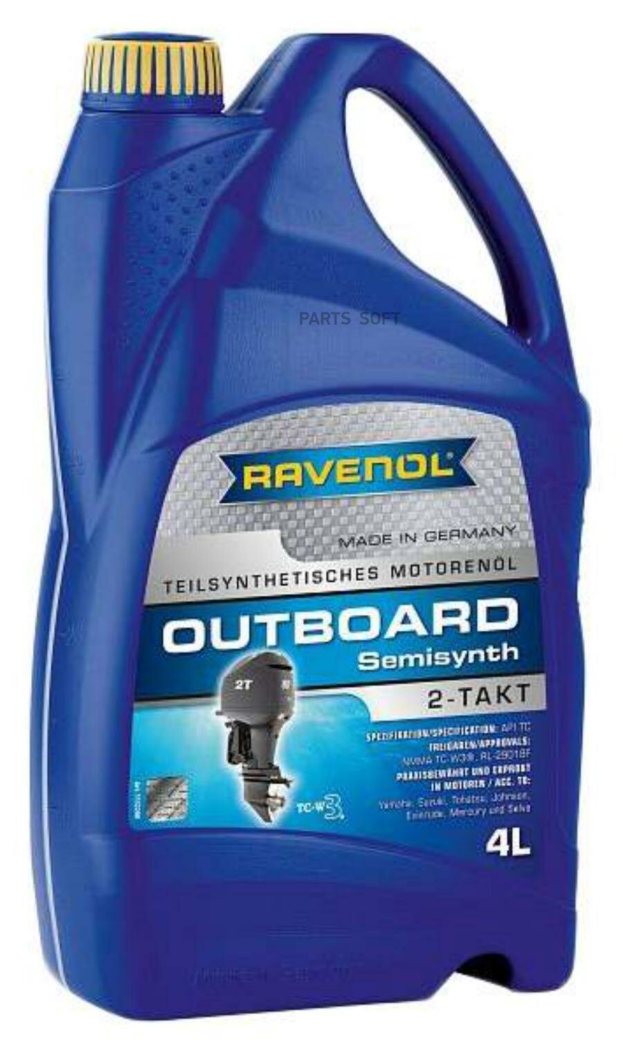 моторное масло для 2т лод.моторов ravenol outboardoel 2t teilsynth. ( 4л) new