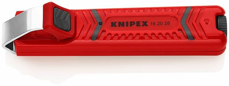 Стриппер механический KNIPEX для круглого кабеля Ø 8-28 мм длина 130 мм нож с прямым лезвием и лезвием-крючком SB