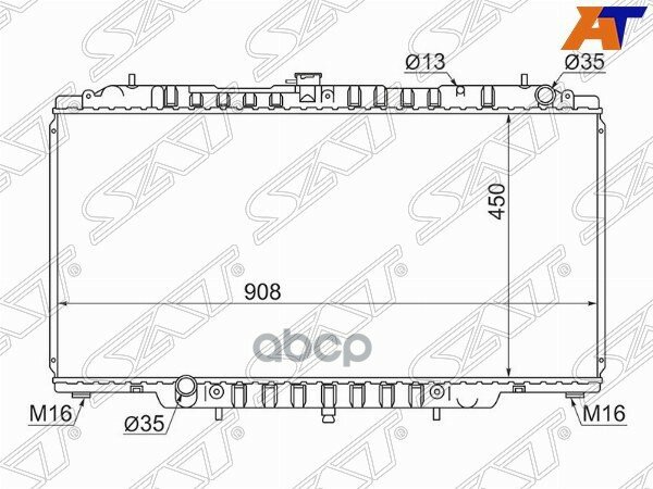 Радиатор Nissan Patrol/Safari Rd28/Td42/Zd30 98-10 Sat арт. NS000Y61-D