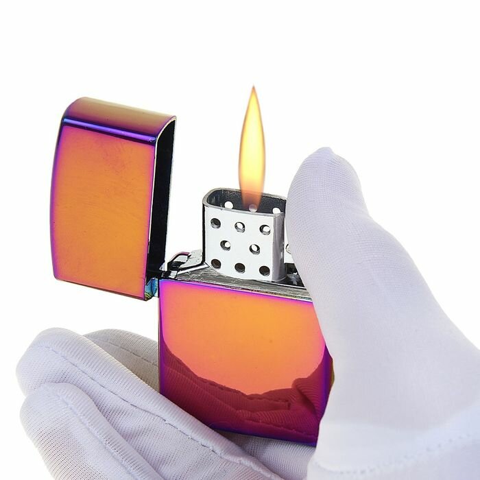 Зажигалка газовая "Ультрафиолет", 3.5 х 5.5 х1.2 см, микс - фотография № 2