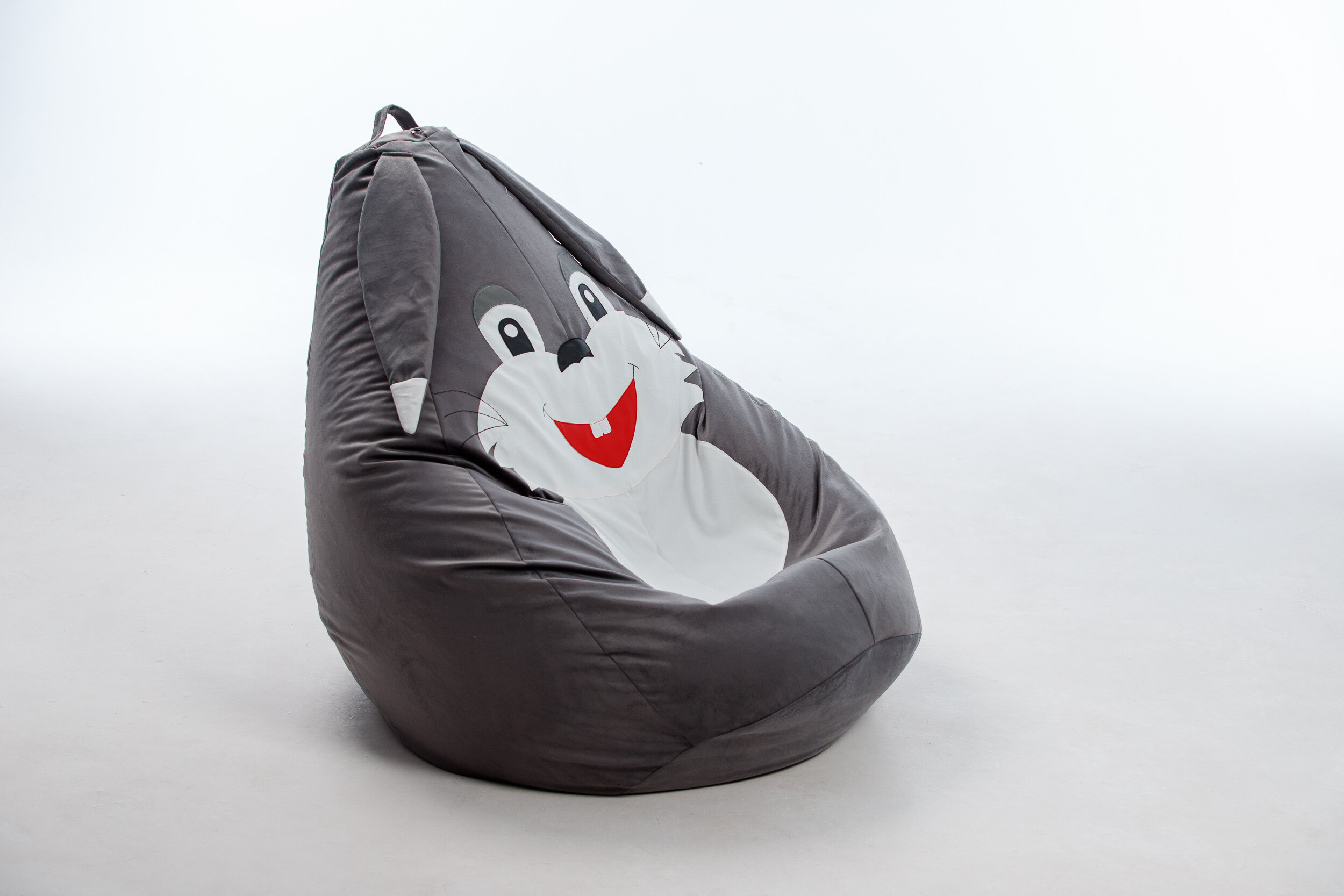 Кресло-мешок Зайчик микровелюр, 100х70см, Размер XL, форма Груша, детские герои мультфильмов - фотография № 2